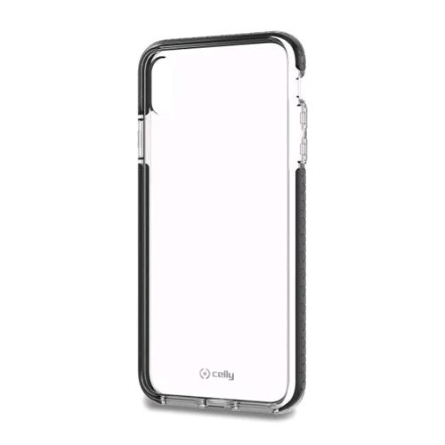 Celly Aplle Iphone Xs Max Cover Hexagon In Tpu Colore Trasparente/Nero - RMN negozio di elettronica
