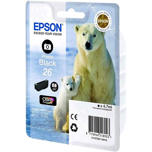 Epson 26 Cartuccia Nero Fotografico - RMN negozio di elettronica
