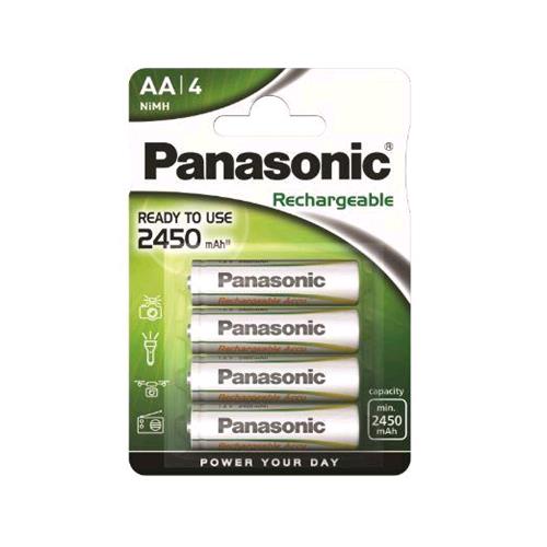 Panasonic 2450 Batteria Stilo Aa Ricaricabile Blister 4 Pz. - RMN negozio di elettronica