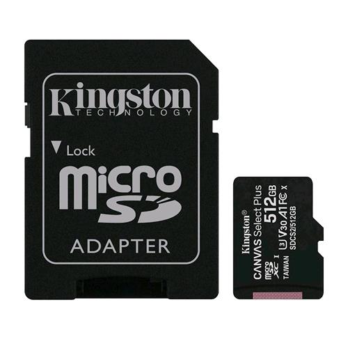 Kingston Canvas Select Plus Micro Sdxc 512Gb + Addatatore Classe 10 - RMN negozio di elettronica