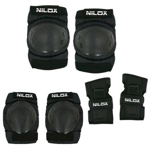 Nilox Doc Protection Kit Junior 2 Ginocchiere 2 Polsiere 2 Gomitiere Col. Nero Conf 6 Pz. - RMN negozio di elettronica