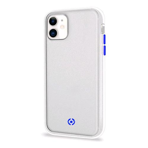Celly Apple Iphone 11 Cover In Tpu Con Retro Opaco Trasparente E Tasti In Colori A Contrasto Bianco - RMN negozio di elettronica