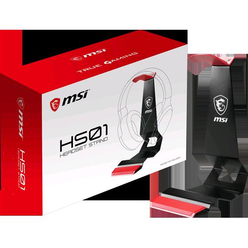 Msi Hs01 Headset Stand Per Cuffie In Metallo Con Base Antiscivolo Altezza 245Mm Colore Nero/Rosso - RMN negozio di elettronica