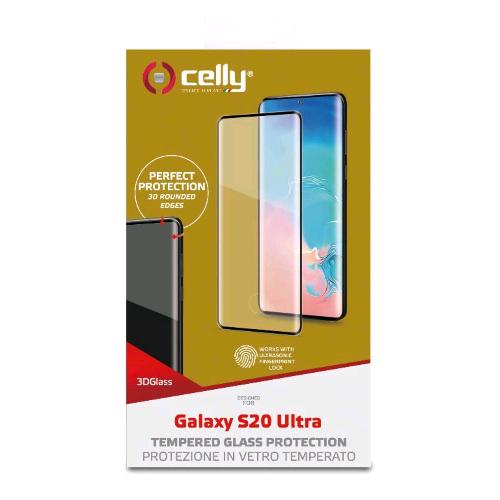 Celly Samsung Galaxy S20 Ultra 3D Glass Proteggi Schermo In Veto Temperato - RMN negozio di elettronica