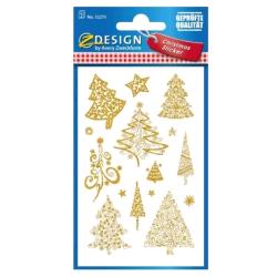 Avery Conf 30 Adesivi Natalizi Alberi Di Natale Glitterati Oro - RMN negozio di elettronica