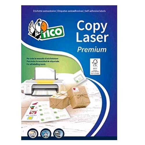 Tico Copy Laser Premium Conf 200 Etichette Adesive 210X148 Mm Bianco Opaco - RMN negozio di elettronica
