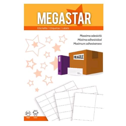 Megastar Conf 1600 Etichette Adesive 99X34 Mm Bianco - RMN negozio di elettronica