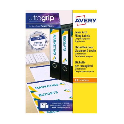 Avery Conf 100 Etichette Adesive Per Classificatori 200X60 Mm Bianco Opaco - RMN negozio di elettronica