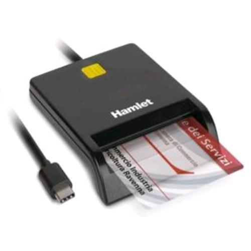 Hamlet Lettore Di Smart Card Usb 3.1 Gen 1 Type-C Nero - RMN negozio di elettronica