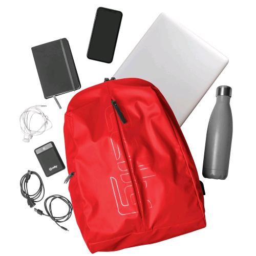 Celly Funky Backpack Zaino Per Notebook Con Tasca Antifurto Strap Per Trolley Porta Usb Esterna Con Cavo Integrato Colore Rosso - RMN negozio di elettronica