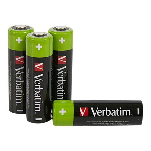 Verbatim Batterie Ricaricabili Stilo Aa 2500Mah Conf 4 Pz. - RMN negozio di elettronica