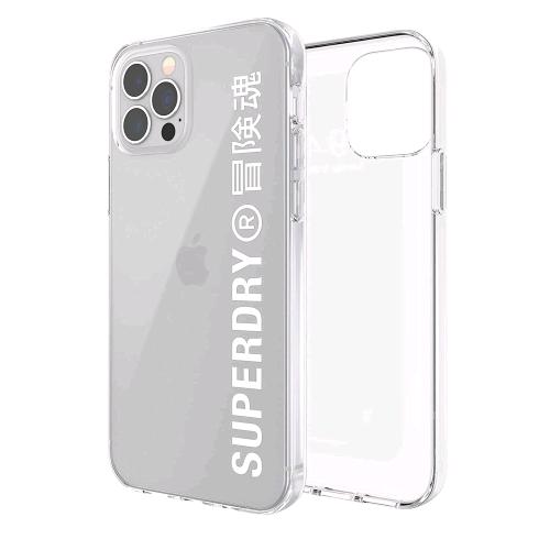 Superdry Apple Iphone 12/12 Pro Cover In Tpu Chiusura A Scatto Logo Supedry Stampato Bianco - RMN negozio di elettronica