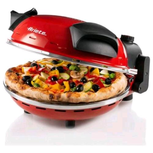 Ariete Pizza 909 Fornetto Per Pizza 400 Gradi Cuoce In Minuti Piastra In Pietra Refrattaria 33 Cm Di Diametro 1.200 Watt Timer 30' Rosso - RMN negozio di elettronica