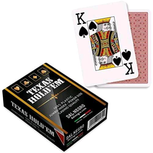 Dal Negro Carte Texas Hold'Em Casino' Quality Rosso - RMN negozio di elettronica