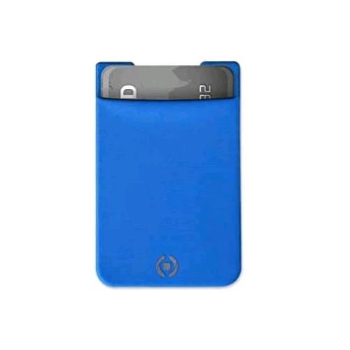 Celly Tasca Adesiva Per Smartphone In Tessuto Blu - RMN negozio di elettronica
