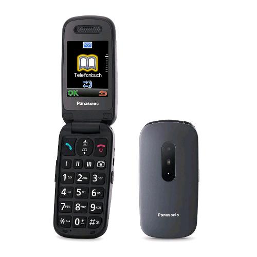 Panasonic Kx-Tu446 Easy Phone Clamshell 2.4" Tasti Grandi Ampio Display Tasto Sos Compatibile Con Apparecchi Acustici Grey - RMN negozio di elettronica