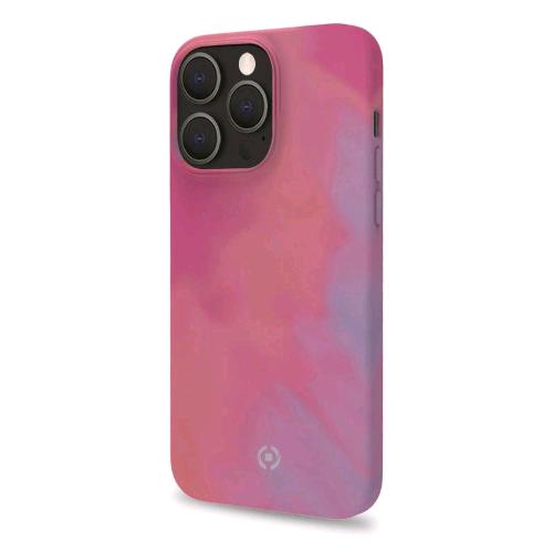 Celly Apple Iphone 13 Pro Cover Watercolor In Tpu Con Finitura Soft Toch Pink - RMN negozio di elettronica