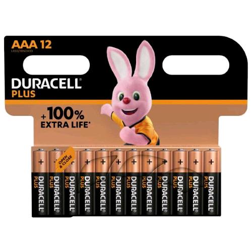 Duracell Plus Power Batterie Ministilo Aaa Alcalina 1.5V Conf Da 12 Pz. - RMN negozio di elettronica