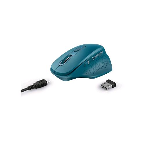 Trust Ozaa Rechargeable Mouse Ottico Ricaricabile Wireless Ricevitore Usb Ergonomico 6 Pilsanti 2.400 Dpi Blu - RMN negozio di elettronica