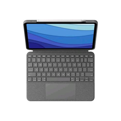 Logitech Combo Touch Apple Ipad Pro 12.9 Custodia Con Tastiera Qwerty Apple Smart Connector Grigio - RMN negozio di elettronica