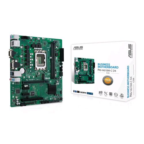 Asus Pro H610M-C D4-Csm Scheda Madre Matx Intel Lga 1700 Ddr4 Pci Epress 4.0 Lan Intel 1Gb Realtek 7.1 Surround 1Xm.2 4Xsata 6Gb/S Usb 3.2 Gen 1 Asus Control Center Express - RMN negozio di elettronica