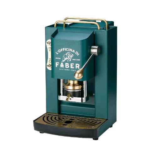 Faber Pro Deluxe Macchina Da Caffè Cialde 44Mm 500W 15 Bar 1.3Lt British Green Ottone - RMN negozio di elettronica