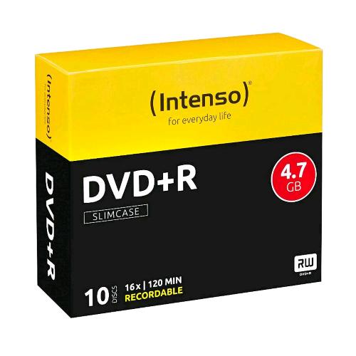 Intenso 4111652 Disco Vergine Dvd+R 4.7Gb 16X Slim Case 10 Pz. - RMN negozio di elettronica