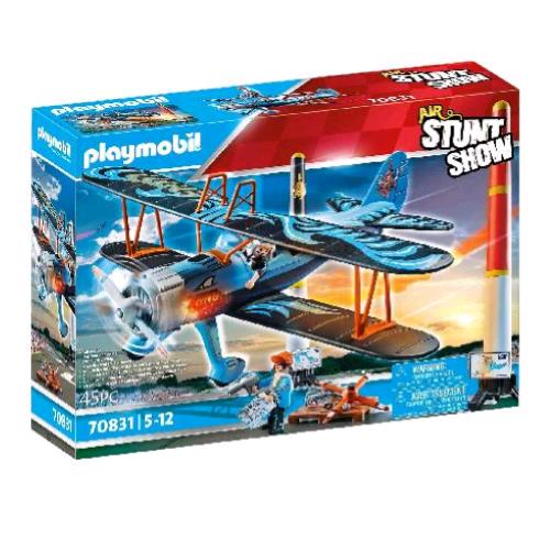 Playmobil Air Stunt Show Biplano Con Suonni Del Motore E 2 Personaggi - RMN negozio di elettronica