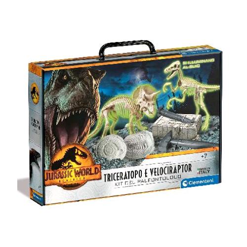 Clementoni Jurassic World 3 Triceratopo E Velociraptor Kit Fossili Da Scavare - RMN negozio di elettronica