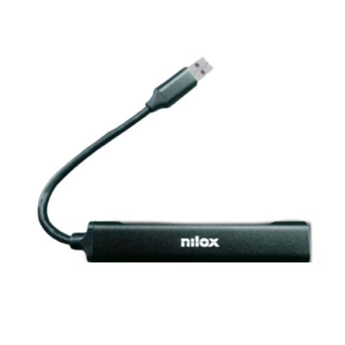 Nilox Nxhub401 Hub 4 Porte Usb 1 X 3.0 - 3 X 2.0 Nero - RMN negozio di elettronica