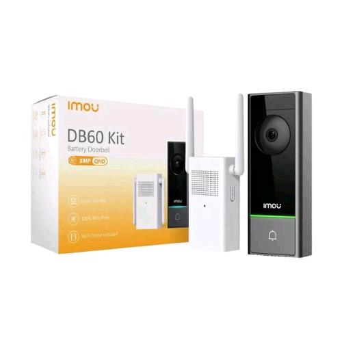 Imou Db60 Kit Videocampanello A Batteria Con Campanello Supplementare Risoluzione Wi-Fi 5Mp Ip65 Sensore Di Movimento Conversazione Bidirezionale Bianco - RMN negozio di elettronica