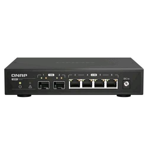 Qnap Qsw-2104-2S Switch Di Rete Non Gestito 4 Porte Rj-45 2.5G Ethernet Colore Nero - RMN negozio di elettronica