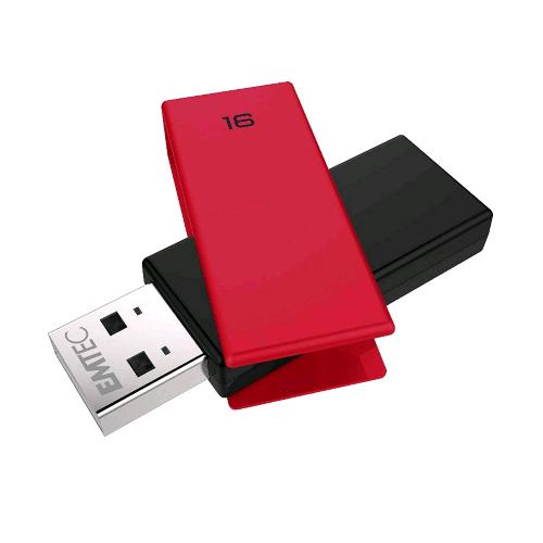 Emtec C350 Flash Drive Chiavetta Usb 2.0 16Gb Scrivibile Rosso Nero - RMN negozio di elettronica