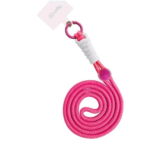 Celly Lacetnylpkf Catena Da Collo Per Smartphone Summer Collection In Tessuto Pink - RMN negozio di elettronica
