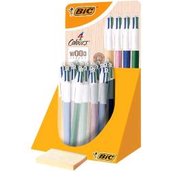 Bic 4 Colors Wood Effect Espositore Penna A Sfera 4 Colori Tratto 1 Mm Colori Assortiti Conf 30 Pz. - RMN negozio di elettronica