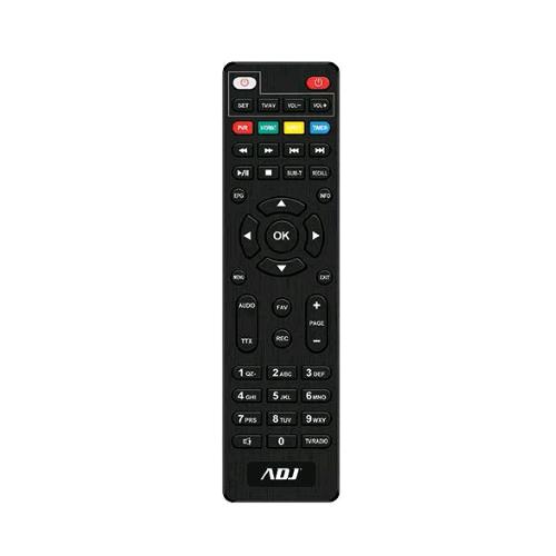 Adj Telecomando Per Tv E Decoder Compatibile Con Il Decoder Adj Dvb-T2 Mpeg-4/H.265 Adj Codice: 191-00001 Nero - RMN negozio di elettronica