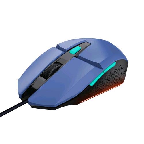 Trust Gxt 109B Felox Mouse Gaming Ambidestro 6 Tasti 6.400 Dpi 60 Ips Interfaccia Usb A Blu - RMN negozio di elettronica