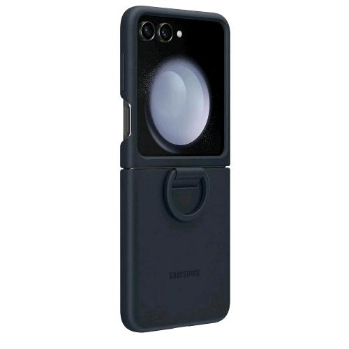 Samsung Galaxy Z Flip5 Silicone Case Ring Custodia Pieghevole Con Anello Indigo Blu - RMN negozio di elettronica