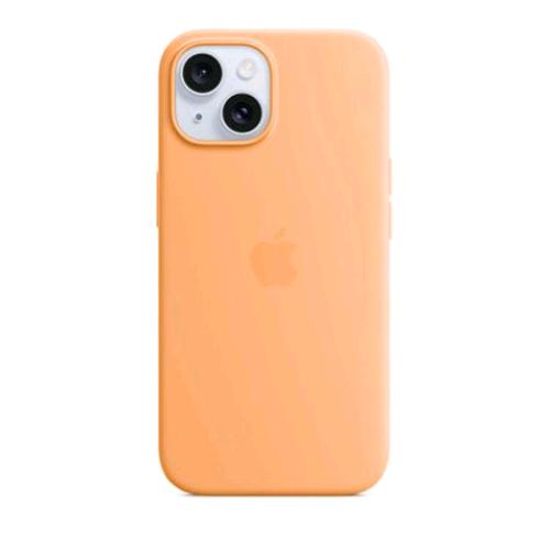 Apple Iphone 15 Custodia Magsafe In Silicone Orange Sorbet - RMN negozio di elettronica