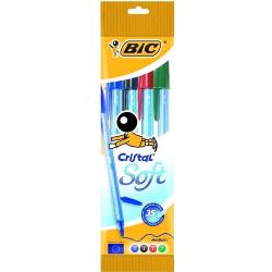 Bic Cristal Soft Penna A Sfera Tratto 0.45 Mm Inchiostro Colori Assortiti Conf 4 Pz. - RMN negozio di elettronica