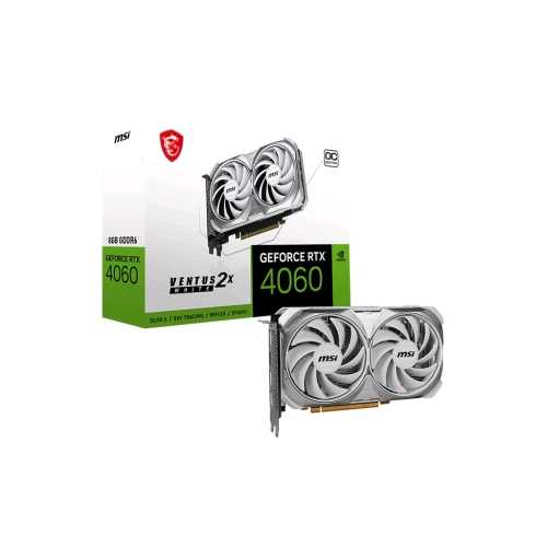 Msi Geforce Rtx 4060 Ventus 2X White 8G Oc Nvidia 8 Gb Gddr6 Dual Fan Pci Express 4.0 1 X Hdmi 3 X Displayport - RMN negozio di elettronica