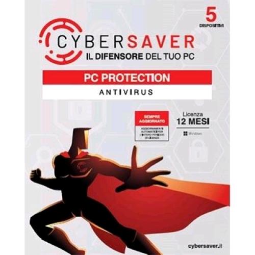 Cybersaver Pc Protection - Antivirus 5 Dispositivi Sempre Aggiornato Licenza 12 Mesi Box - RMN negozio di elettronica