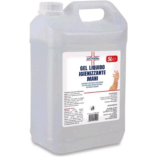 Antigerm Gel Liquido Igienizzante Per Mani Maxi Formato 70% Alcool Tanica Da 5 Litri - RMN negozio di elettronica