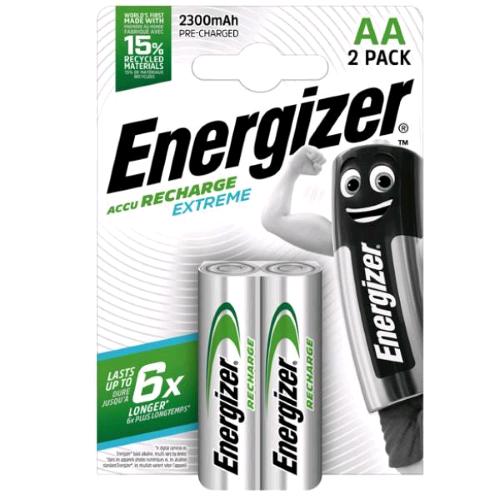 Energizer Extreme Recharge Batterie Ricaricabili Stilo Aa 2300Mah Conf 2 Pz. - RMN negozio di elettronica