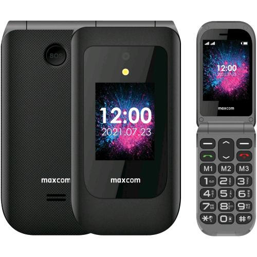 Maxcom Comfort Mm827 4G 1.77" Clamshell Senior Phone Tasto Sos 3 Tasti Chiamata Rapida 4G Lte Volte Black - RMN negozio di elettronica