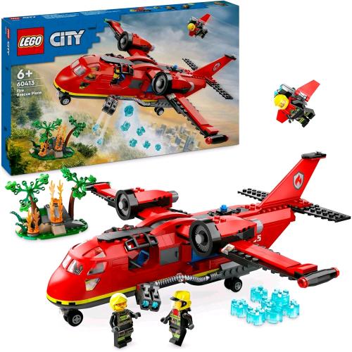 Lego City Aereo Antincendio Aeroplano Con Portellone Apribile E 3 Minifigure - RMN negozio di elettronica