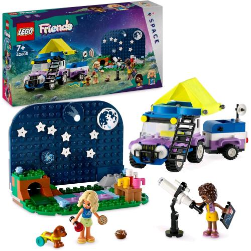 Lego Friends Camping Van Sotto Le Stelle Con Telescopio Modellino Auto Un Cane E 2 Minibamboline - RMN negozio di elettronica