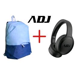 Adj Kit Borsa/Zaino Per Notebook Fino A 15.6" Blu + Cuffie Bluetooth Nero - RMN negozio di elettronica