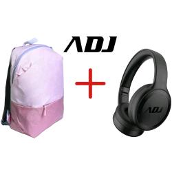Adj Kit Borsa/Zaino Per Notebook Fino A 15.6" Rosa + Cuffie Bluetooth Nero - RMN negozio di elettronica