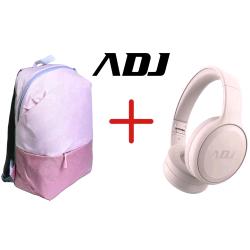 Adj Kit Borsa/Zaino Per Notebook Fino A 15.6" Rosa + Cuffie Bluetooth Rosa - RMN negozio di elettronica